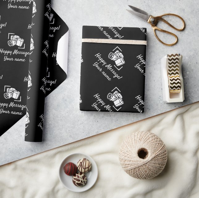 Geschenkpackung für Fotografen mit Foto Geschenkpapier (Kunsthandwerk)
