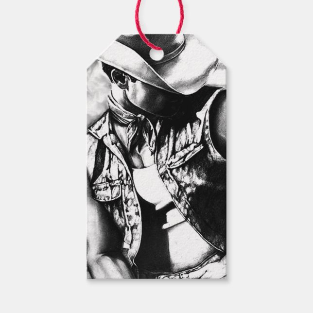 Geschenkpackung für Männer Cowboy Country Fine Art Geschenkanhänger (Vorderseite)