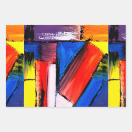 Geschenkpackung für moderne Kunst Geschenkpapier Set