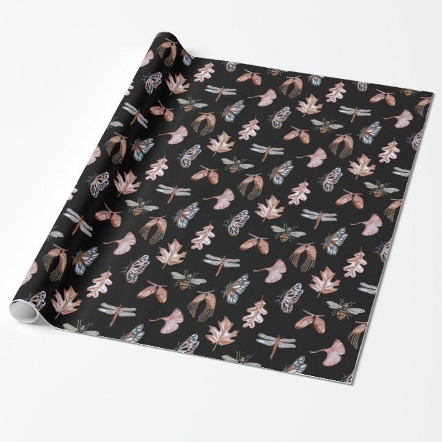 Geschenkpackung für Schwarz und Kupfer Geschenkpapier (Ungerollt)
