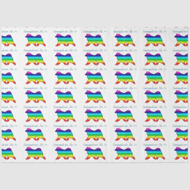 Geschenkpackung Nr.1 - Samoyed No.1; Matching-Elem Seidenpapier (Vorderseite)