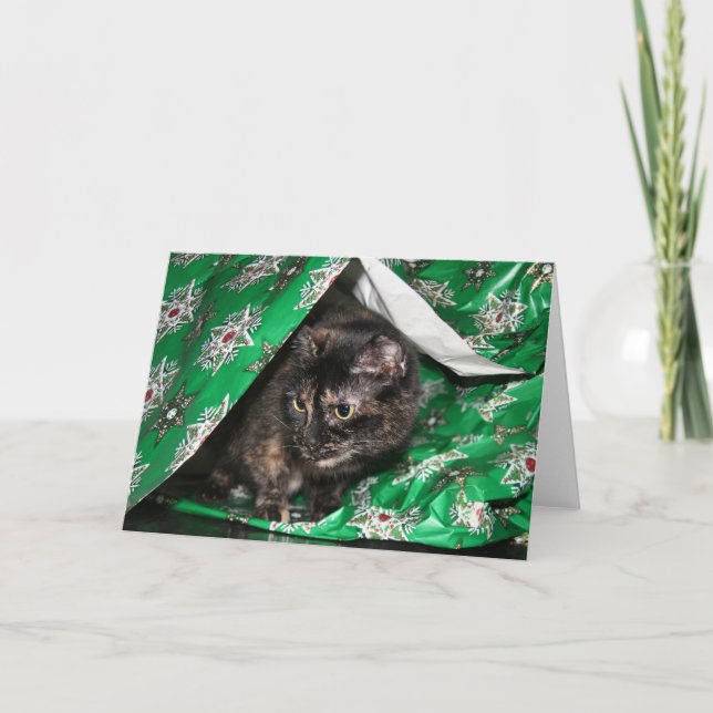 Geschenkpackung tortoiseshell feiertagskarte (Vorderseite)