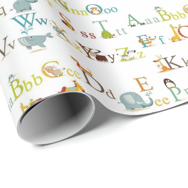 Geschenkpapier - Alphabet (Rolleneckpunkt)