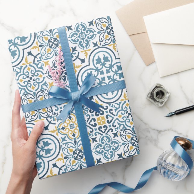Geschenkpapier aus marokkanischem Fliesenmuster (Schenken)