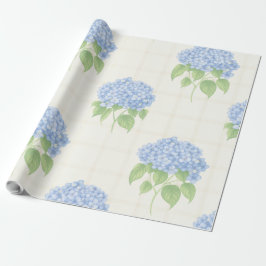 Geschenkpapier | Blaue Hortensie | Luxuriöses Elfe