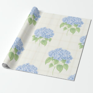 Geschenkpapier Blaue Hortensie Luxuriöses Elfe
