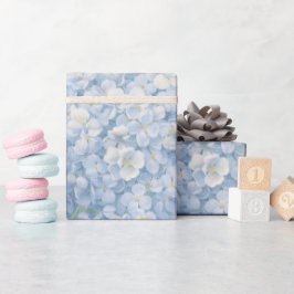 Geschenkpapier | Blaues Hortensien-Blumen-Geschenk
