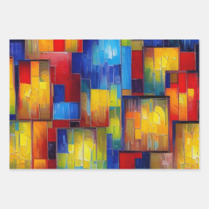 Geschenkpapier - Bunte Fenster Set