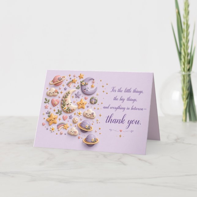 Geschenkpapier Dankeskarte (Vorderseite)