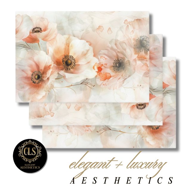 Geschenkpapier – Decoupage - Elegante Pfingstrosen Set (Von Creator hochgeladen)