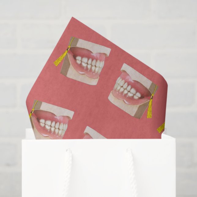 Geschenkpapier der Zahnarztschule Seidenpapier (Geschenktüte)