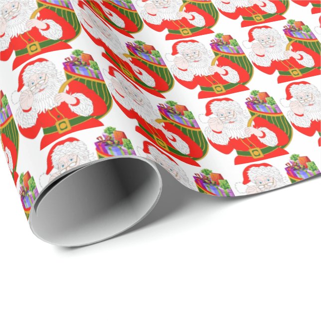 Geschenkpapier des Weihnachtsmanns (Rolleneckpunkt)