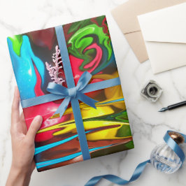 Geschenkpapier Farbschmelzen M&Ms Design