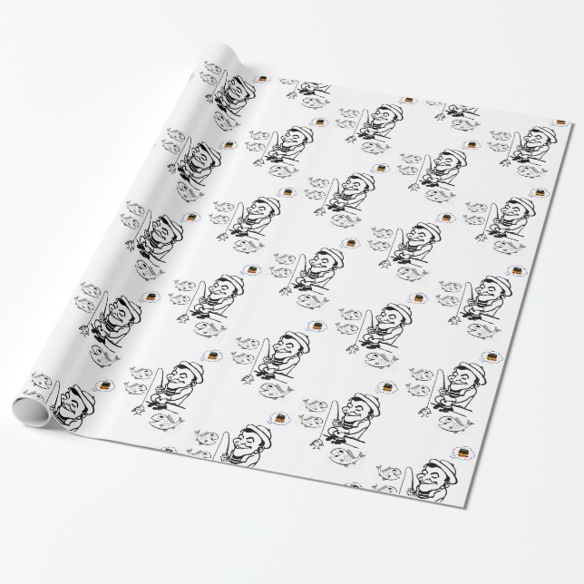 Geschenkpapier Fischer (Ungerollt)