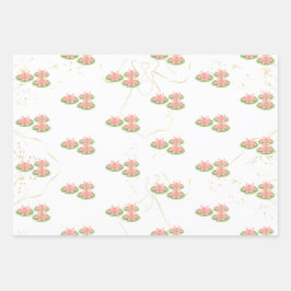 Geschenkpapier Flachblatt | Lotus- und Party-Motiv Set