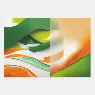 Geschenkpapier Flachblatt-Set aus 3 Teilen Set