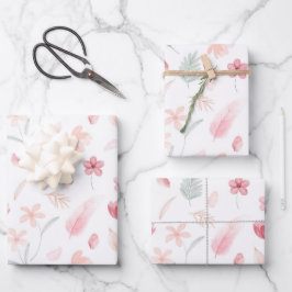 Geschenkpapier - Florales Geschenkpapier Set