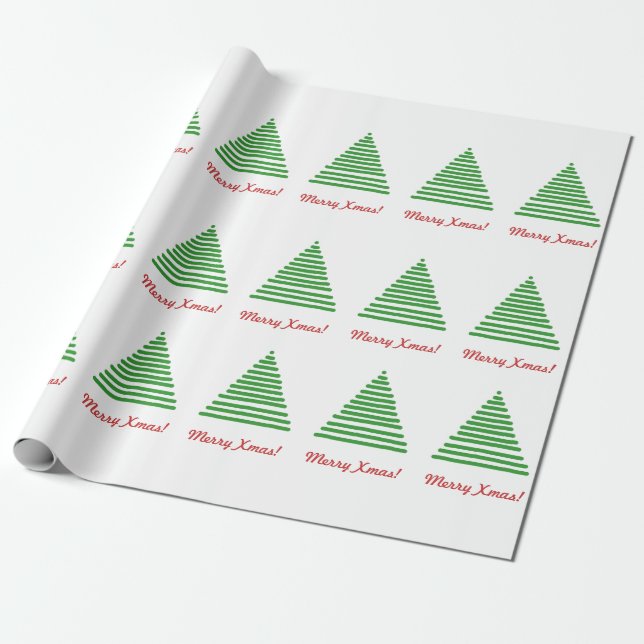 Geschenkpapier - Fröhlicher Xmas Baum (Ungerollt)