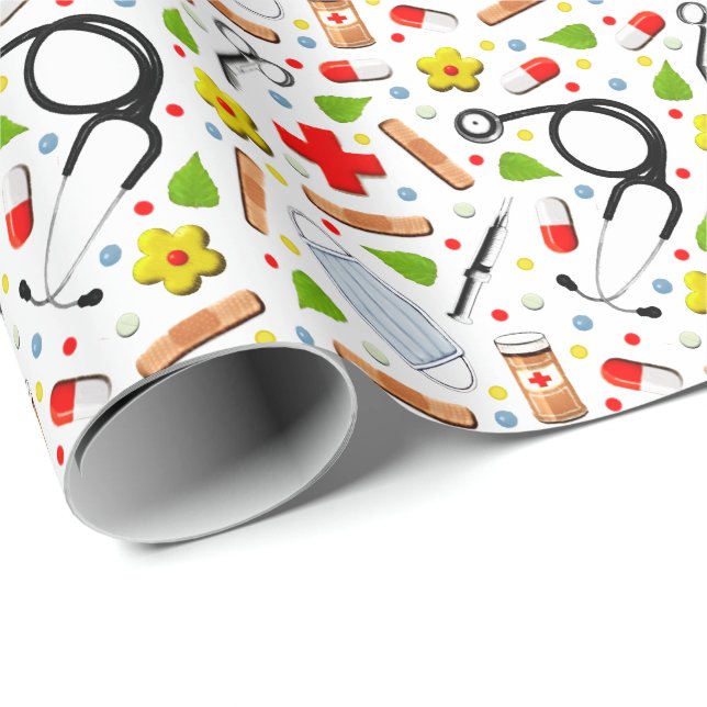 Geschenkpapier für das Gesundheitswesen (Rolleneckpunkt)