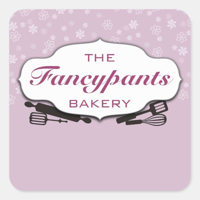 Geschenkpapier für Farbgebäck Quadratischer Aufkleber (Vorderseite)