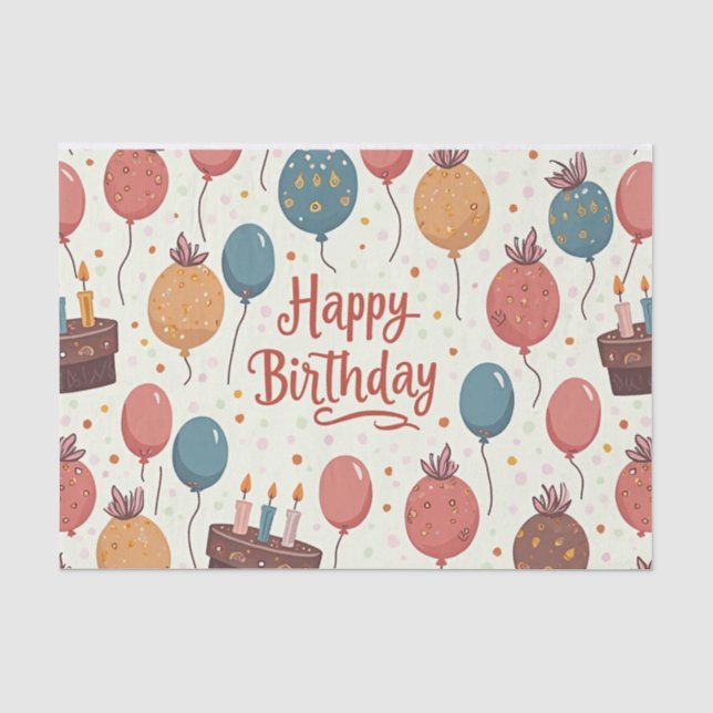 Geschenkpapier für Geburtstage Seidenpapier (Vorderseite)