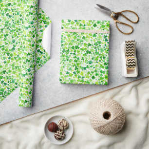 Geschenkpapier für grüne Klee Blätter