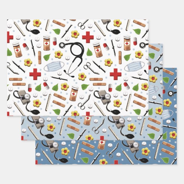 Geschenkpapier für Krankenschwestern (Set)