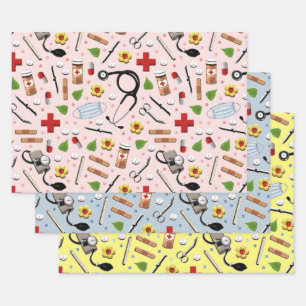 Geschenkpapier für Krankenschwestern Set