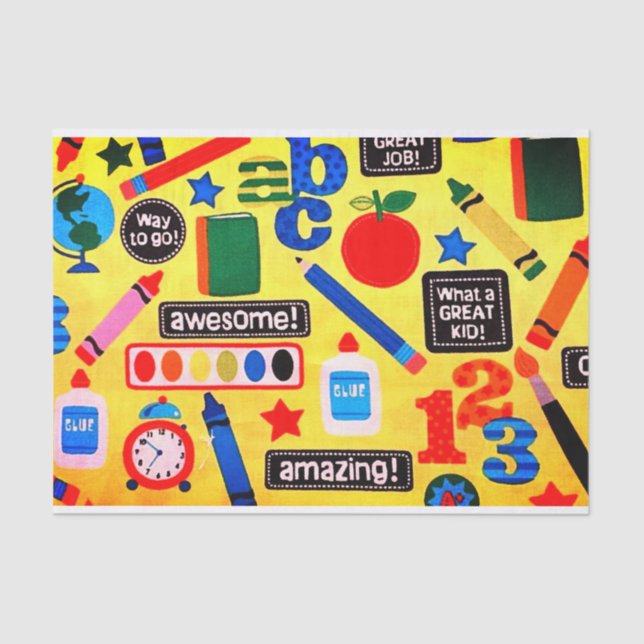 Geschenkpapier für Lehrer Seidenpapier (Vorderseite)