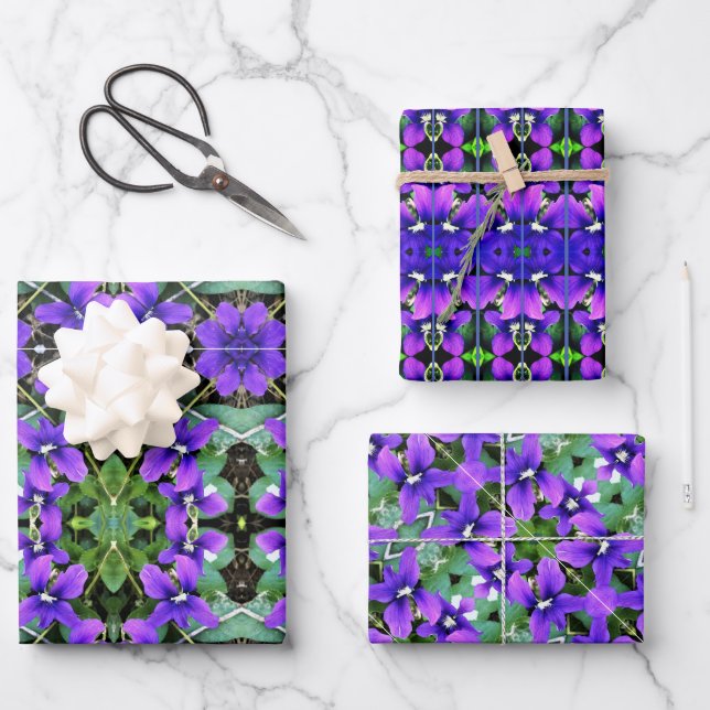 Geschenkpapier für Lila Waldviolette Set (Vorderseite)