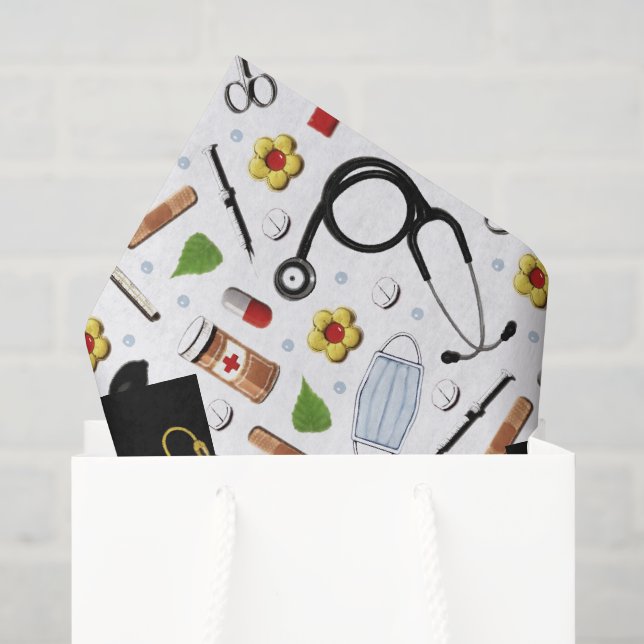 Geschenkpapier für Nurse Abschluss Seidenpapier (Geschenktüte)