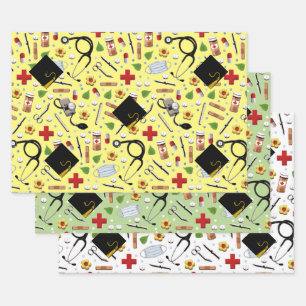 Geschenkpapier für Nurse-Abschluss Set
