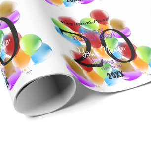 Geschenkpapier Geburtstagsballons HAMbyWG