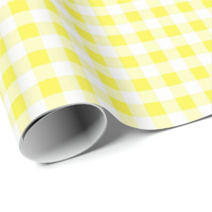 Geschenkpapier, gelb Gingham Geschenkpapier