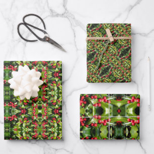Geschenkpapier Holly Berries Set