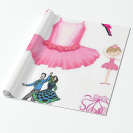 Geschenkpapier in Rosa balerina