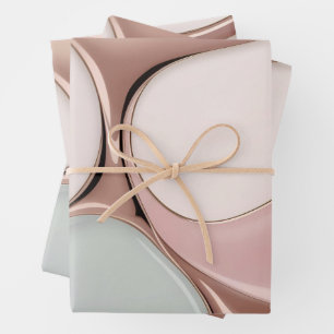 Geschenkpapier in stilvollem abstraktem Grafikdesi Set