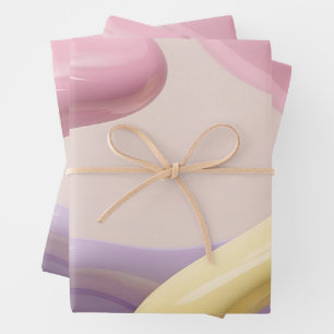 Geschenkpapier in stilvoller abstrakter Grafik Set