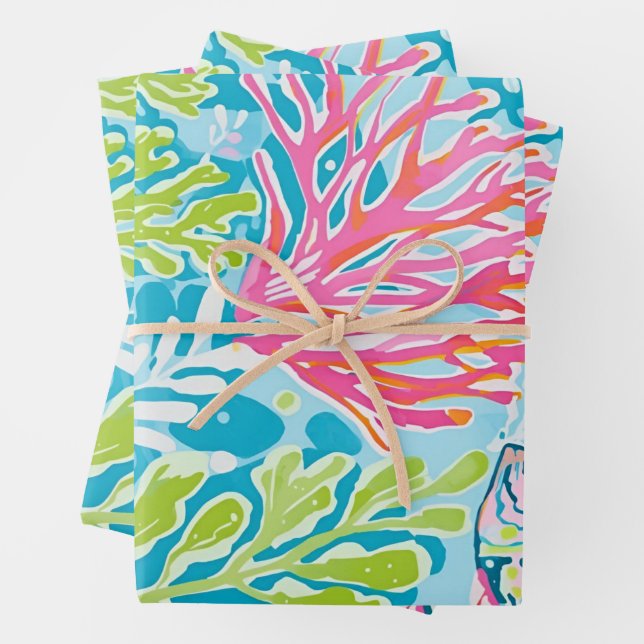 Geschenkpapier in stilvoller Grafik Set (Beispiel)