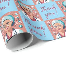 Geschenkpapier Krankenpflege Danke