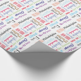 Geschenkpapier Lieblingsorte Beliebte Städte Benut