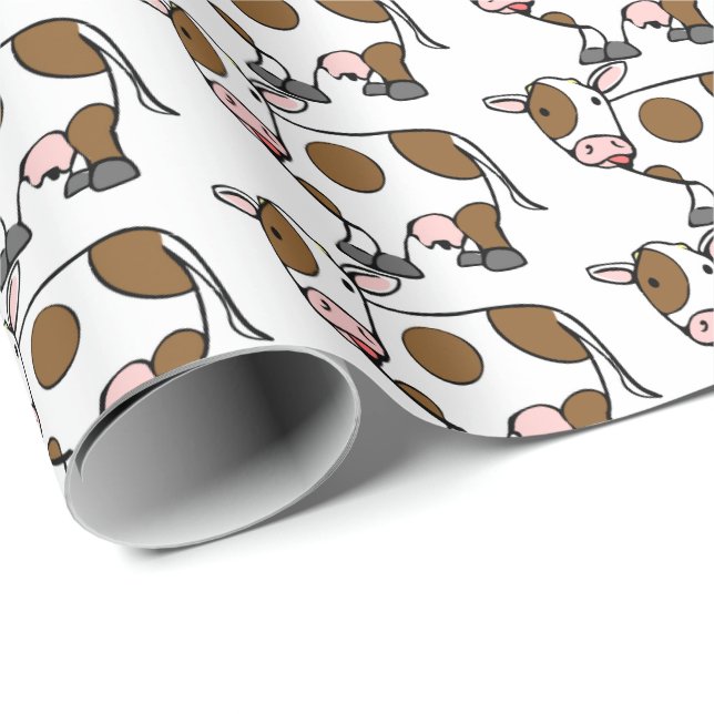Geschenkpapier - Lustige Kuh (Rolleneckpunkt)