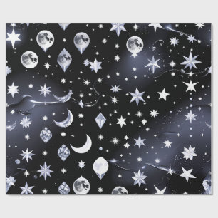 Geschenkpapier - Luxuriöser Onyx Celestial Moon