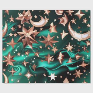 Geschenkpapier – Luxuriöses Malachitgrün Celestial