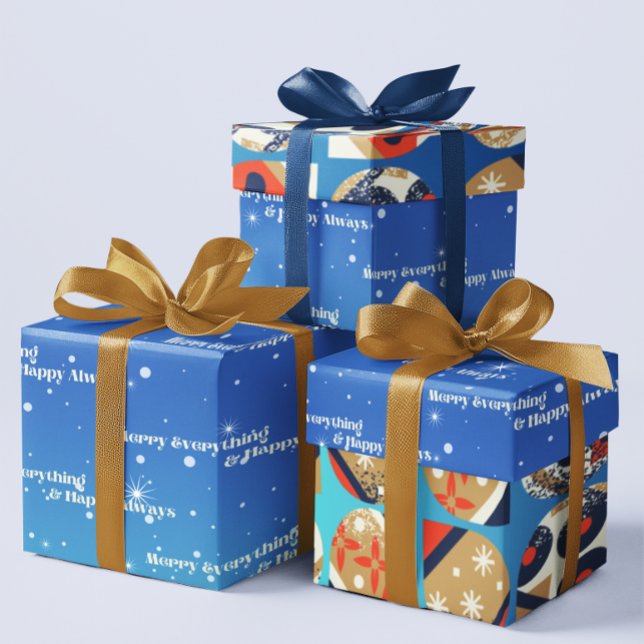 Geschenkpapier Merry Everything & Happy Always (Listing is for the Blue Merry Everything Paper, Ornament Paper is sold separately in this collection)
