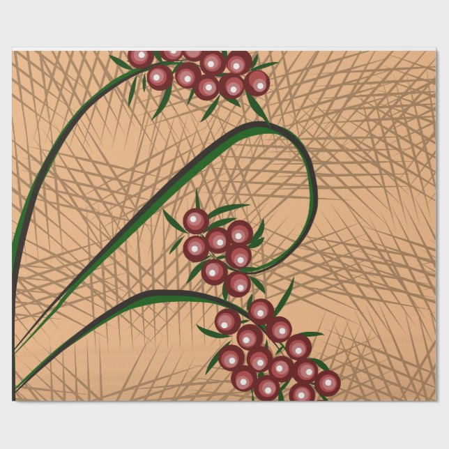 Geschenkpapier mit Berry-Muster (Flach)