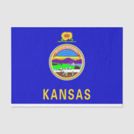 Geschenkpapier mit Bild der Flagge von Kansas Seidenpapier