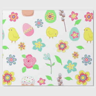 Geschenkpapier mit Gründen von Ostern