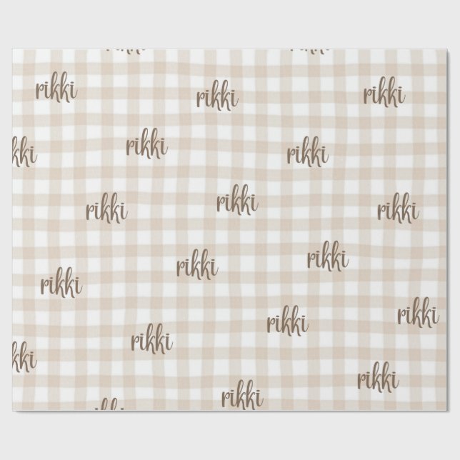 Geschenkpapier mit individuellem Namen (Flach)