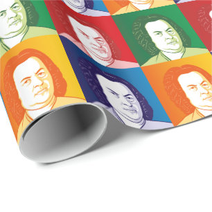 Geschenkpapier mit Johann Sebastian Bach